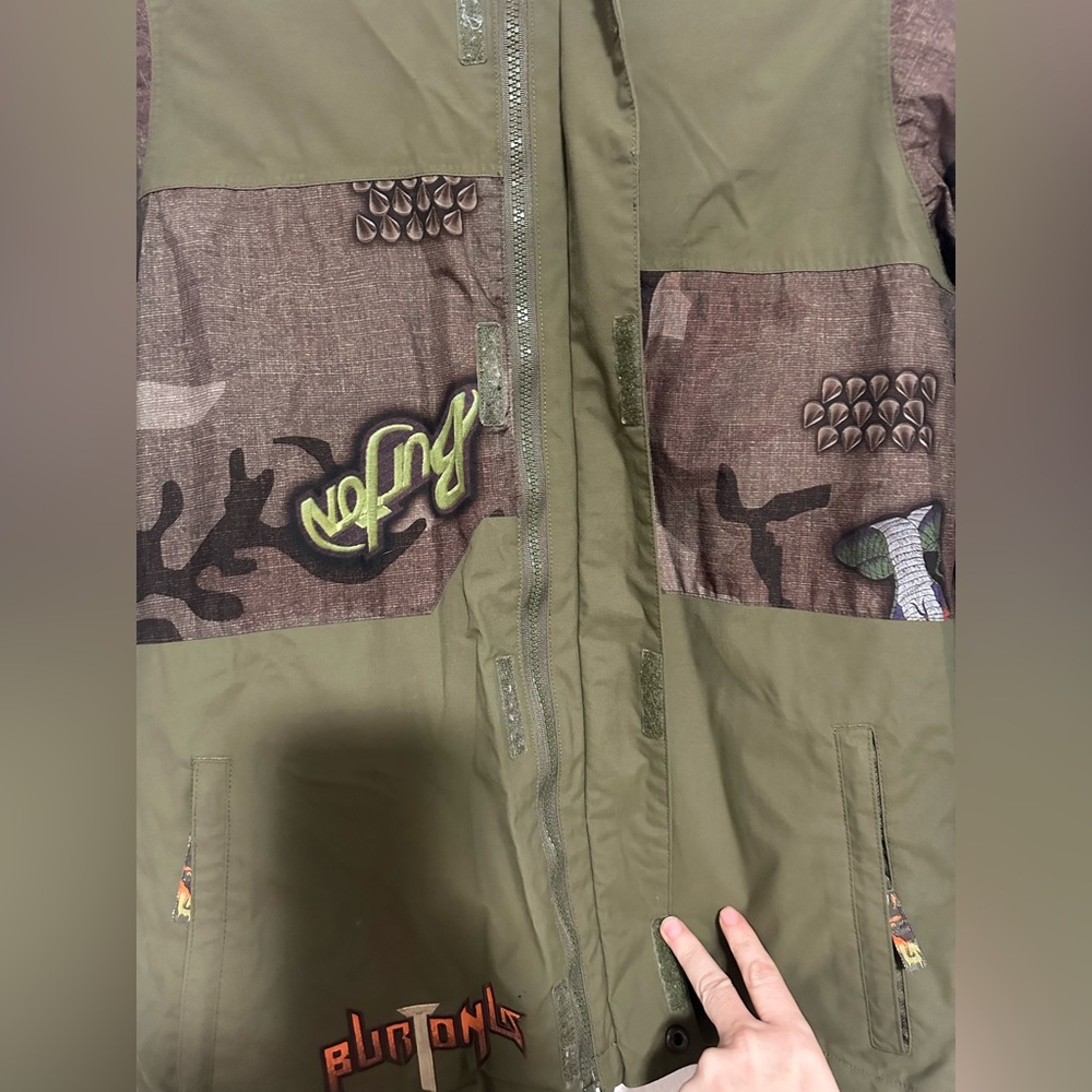 Burton dryride all access ski snow winter jacket Kids' Olive and Camouflage - Picture 5 of 16